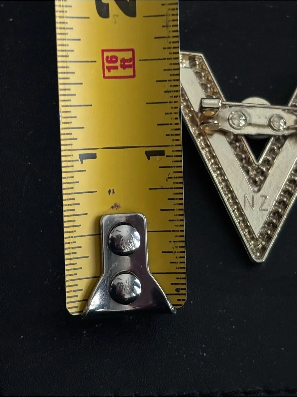 Vintage “V” Rhinestone and Enamel Pin